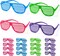 Novelty Place Neon Color Shutter Glasses 80's Party Slotted Sunglasses